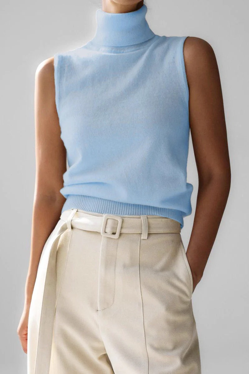 Slim Turtleneck Knit Top - Image 12