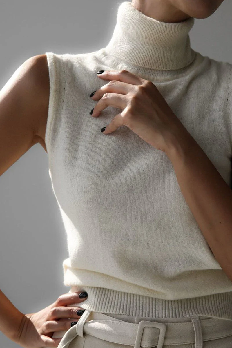 Slim Turtleneck Knit Top - Image 16