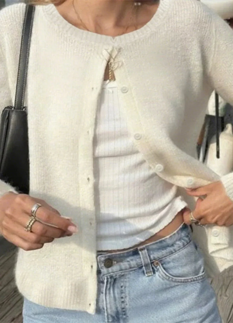 Soft Knit Solid Color Cardigan - Image 10