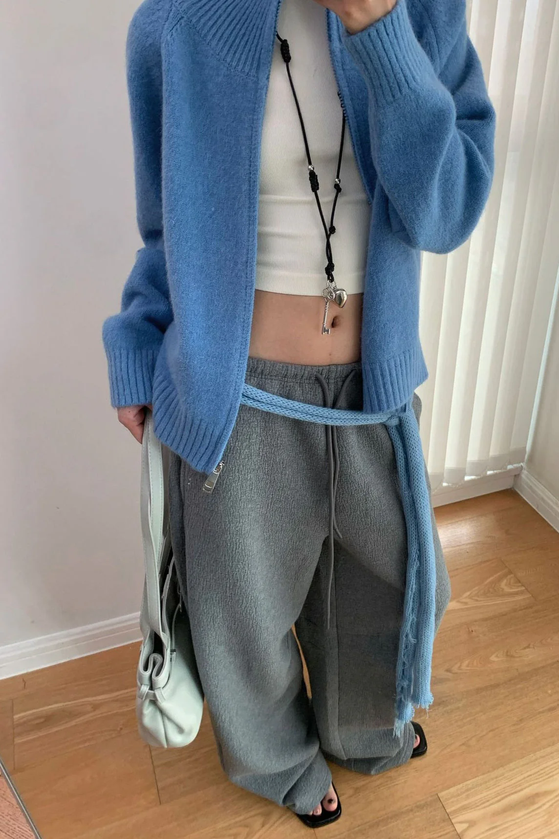 Soft Knit Zipper Cardigan - Image 5