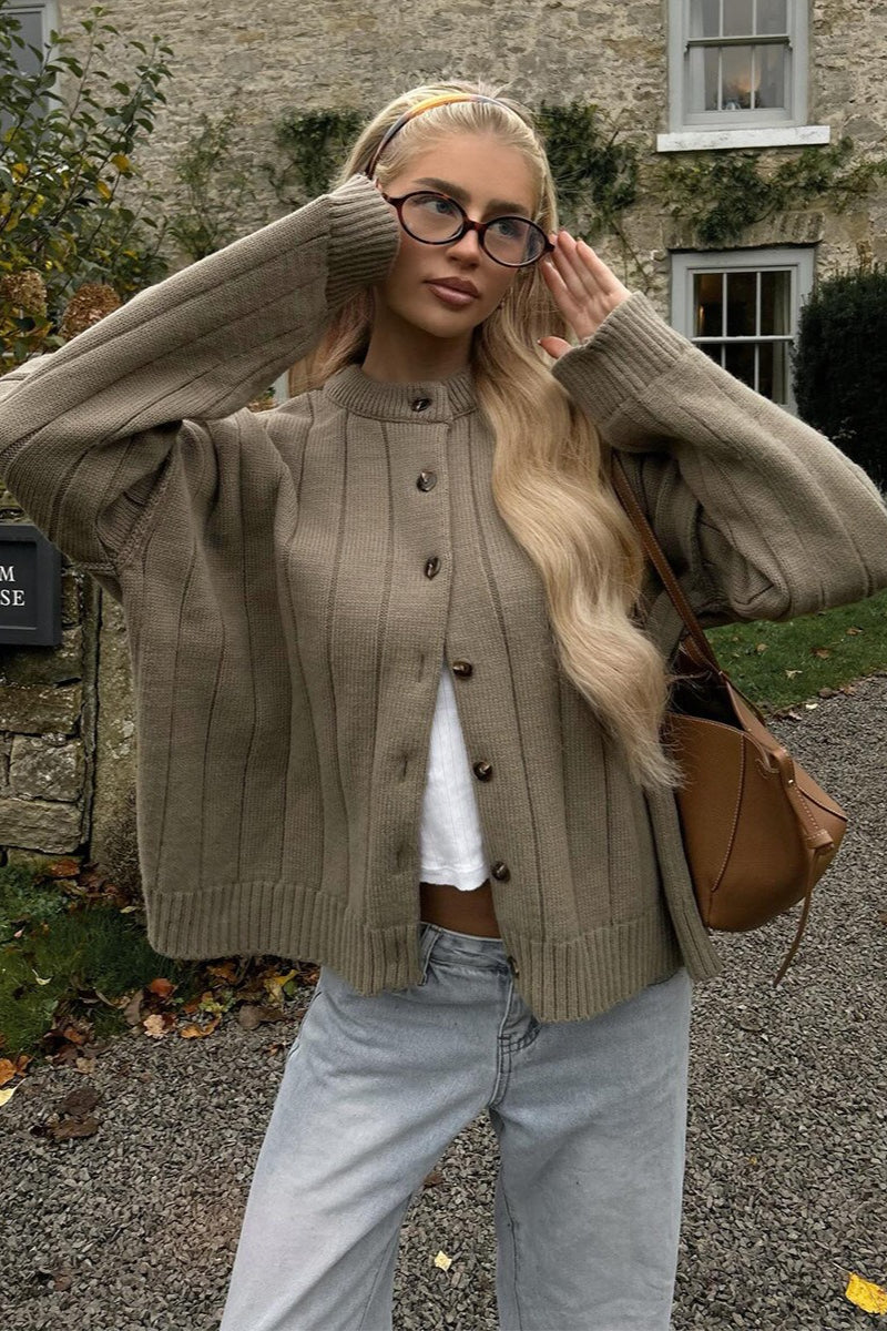 Soft Rib Relaxed Cardigan - Image 2