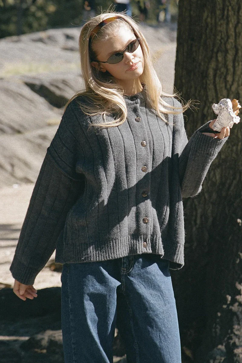 Soft Rib Relaxed Cardigan - Image 7