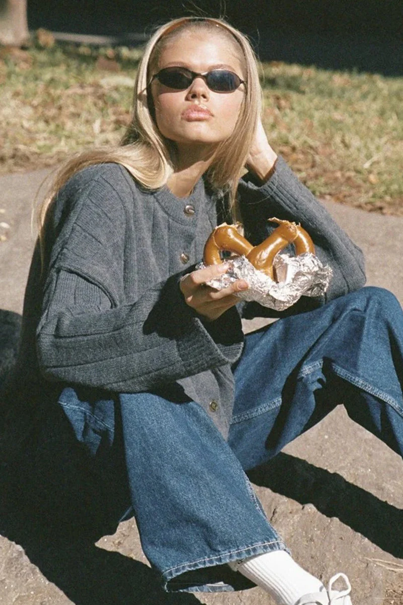 Soft Rib Relaxed Cardigan - Image 8
