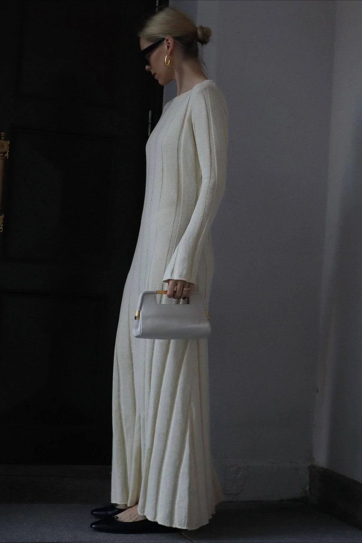 Solid A Line Maxi Sweater Dress - Image 2
