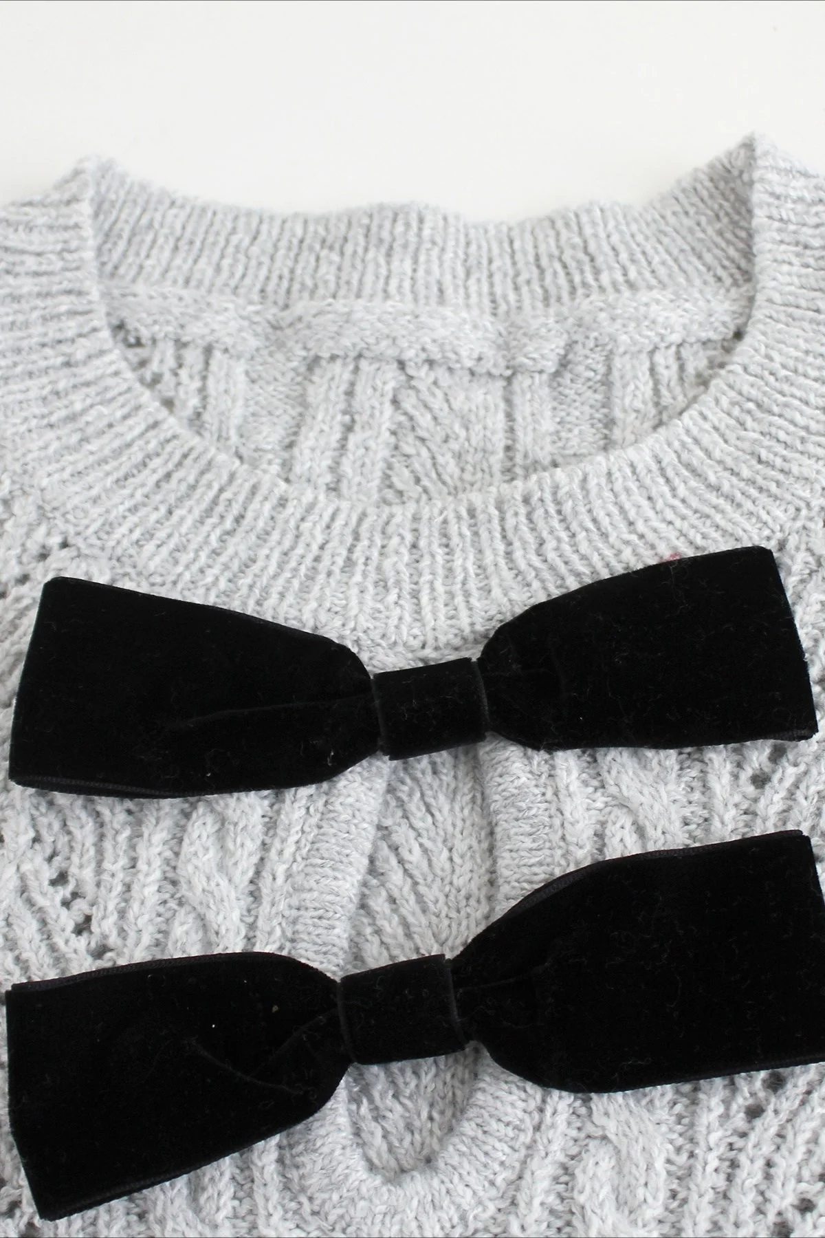Solid Color Long Sleeve Knit Sweater Dress - Image 4