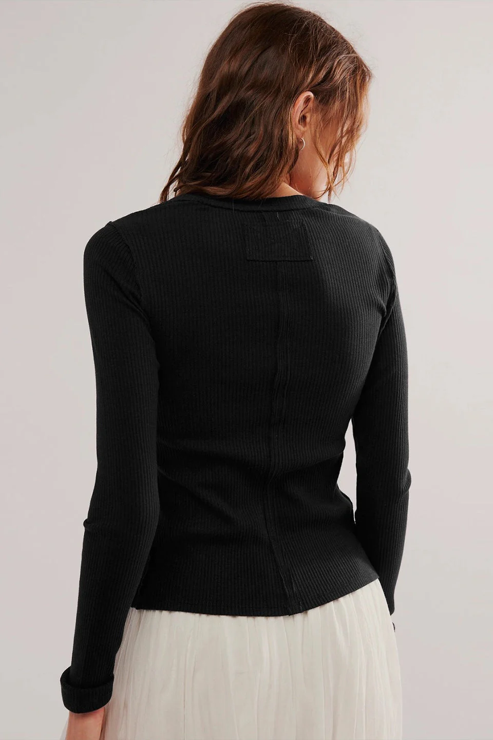 Solid Color Ribbed Cardigan - Image 11