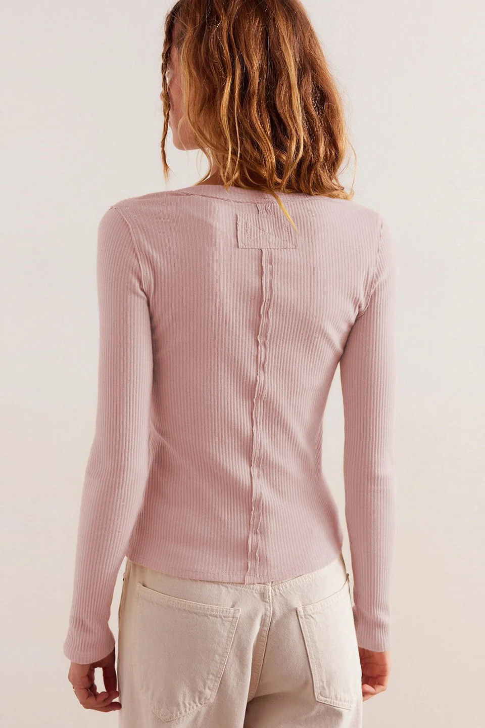 Solid Color Ribbed Cardigan - Image 6