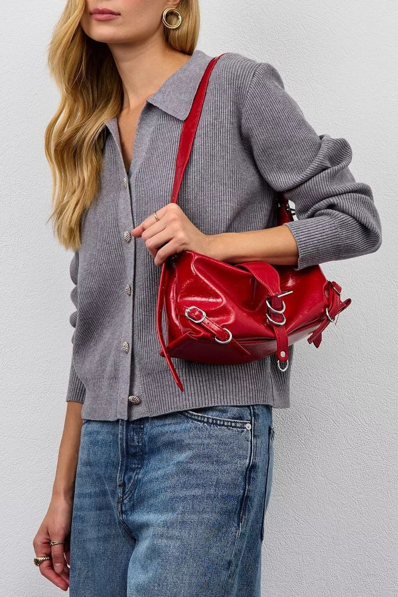 Solid V Neck Button Down Cardigan - Image 7