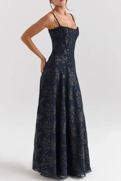 Spaghetti Strap Chiffon Floral Formal Dress - Image 6