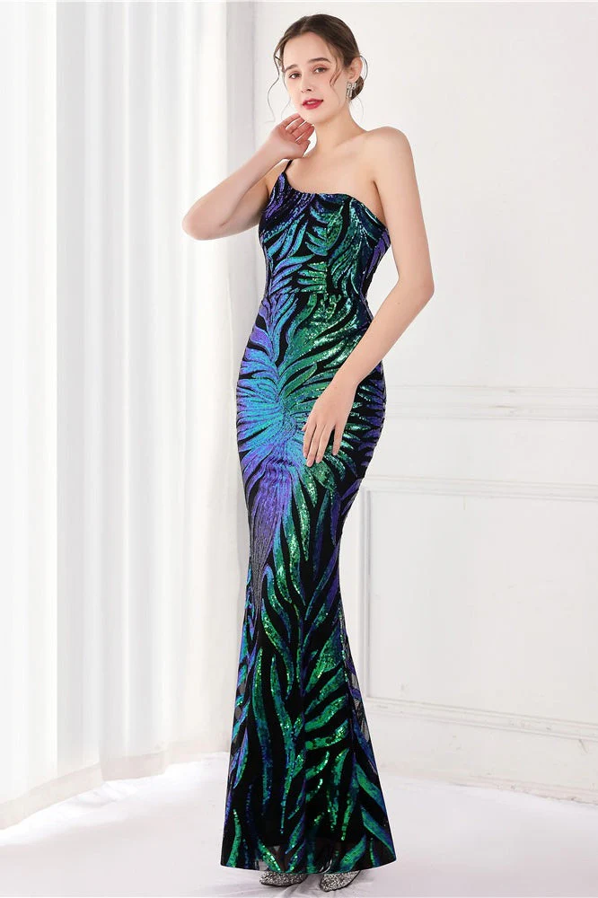 Sparkle Beaded V Neck Party Gown Formal Dress - Image 10