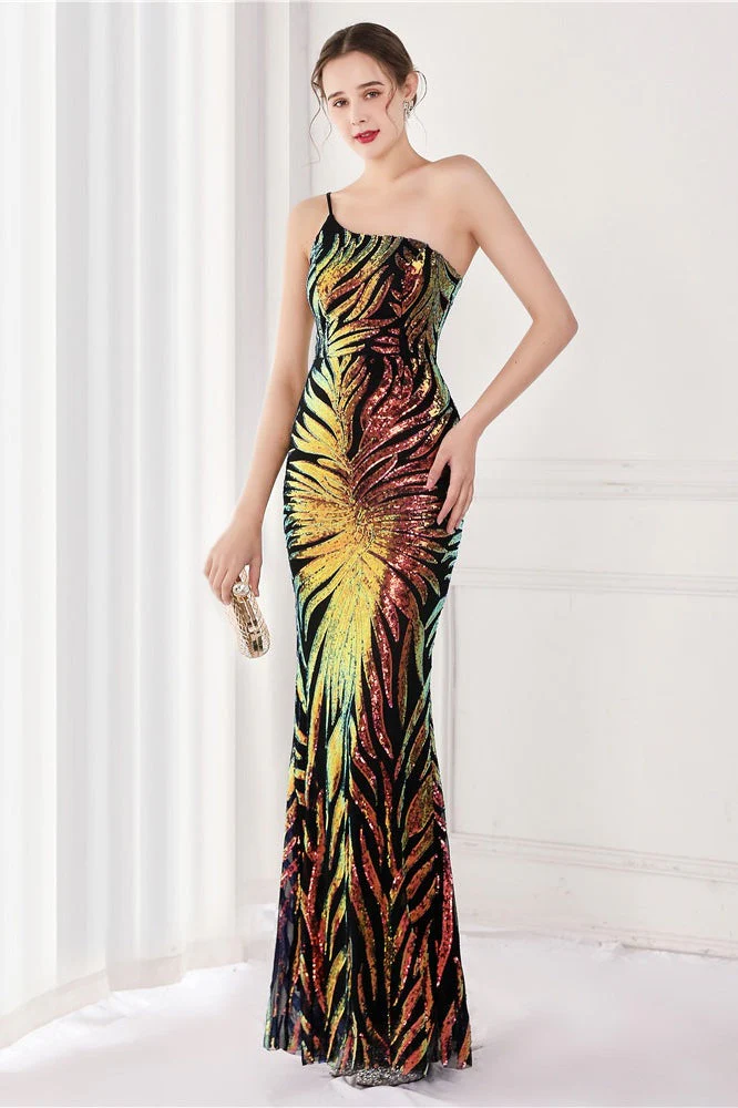 Sparkle Beaded V Neck Party Gown Formal Dress - Image 5