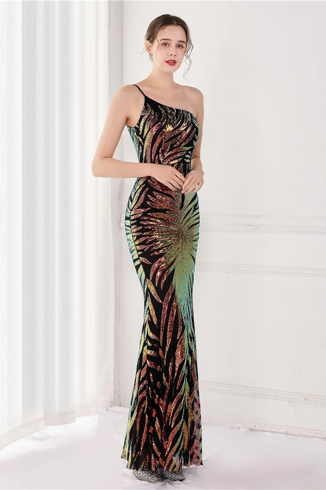 Sparkle Beaded V Neck Party Gown Formal Dress - Image 6