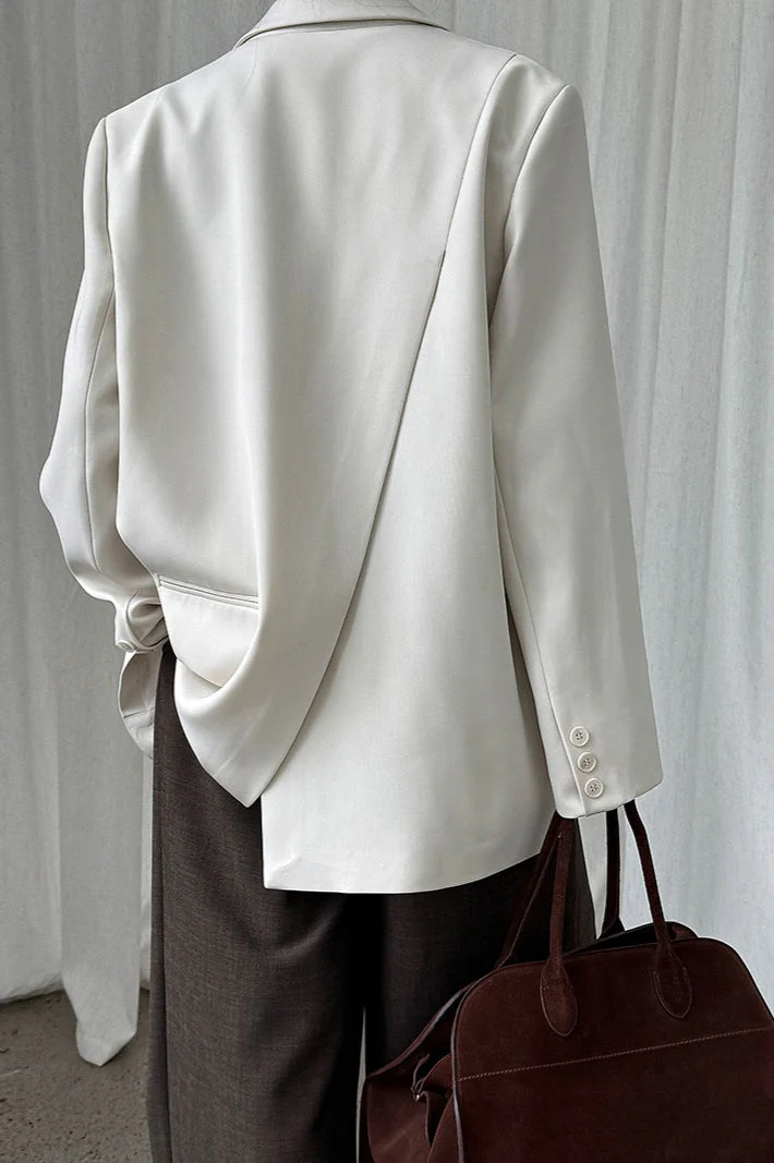 Split Back Relaxed Fit Blazer - Image 2