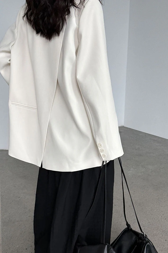Split Back Relaxed Fit Blazer - Image 5