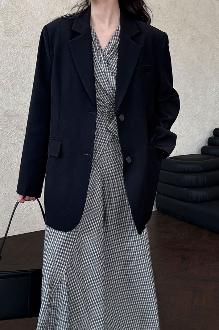 Split Back Relaxed Fit Blazer - Image 9
