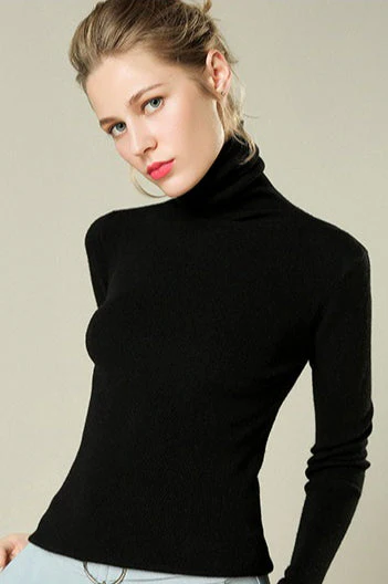 Stacked Neck Lightweight Wool Knit Top - Image 10