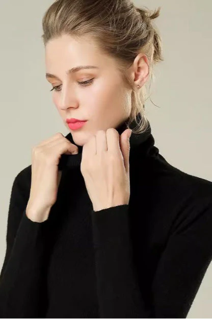 Stacked Neck Lightweight Wool Knit Top - Image 9
