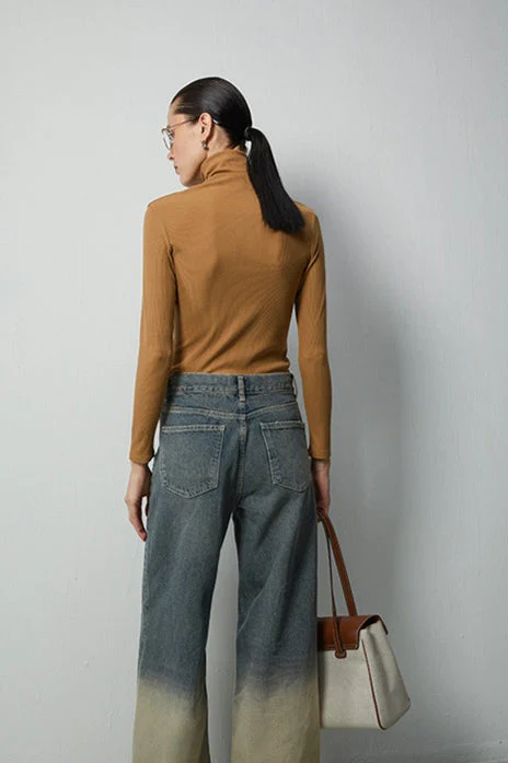 Stacked Neck Thermal Stretch Knit Top - Image 3