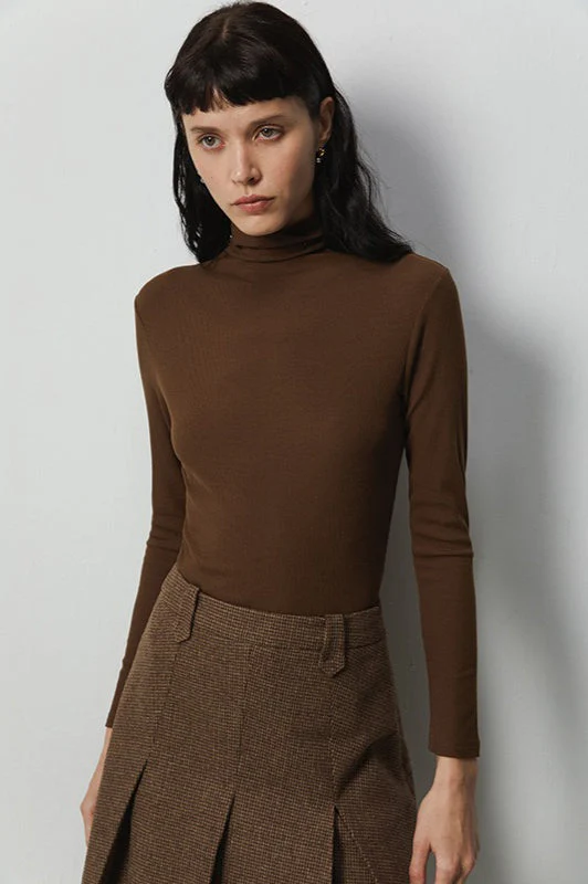 Stacked Neck Thermal Stretch Knit Top - Image 4