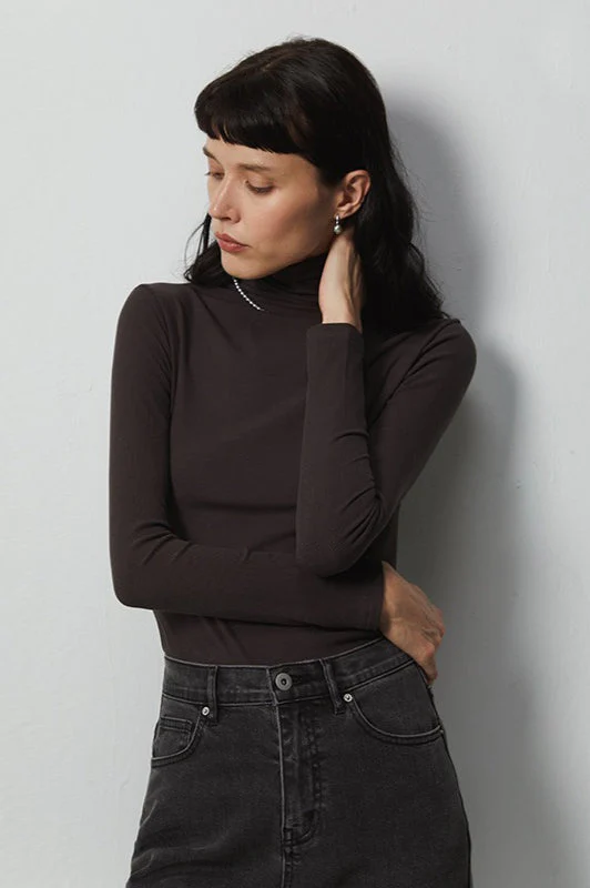 Stacked Neck Thermal Stretch Knit Top - Image 6