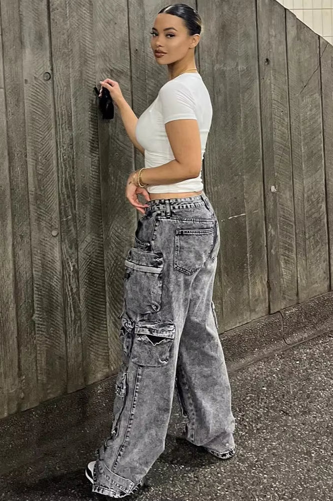 Straight Leg Utility Cargo Pants - Image 6