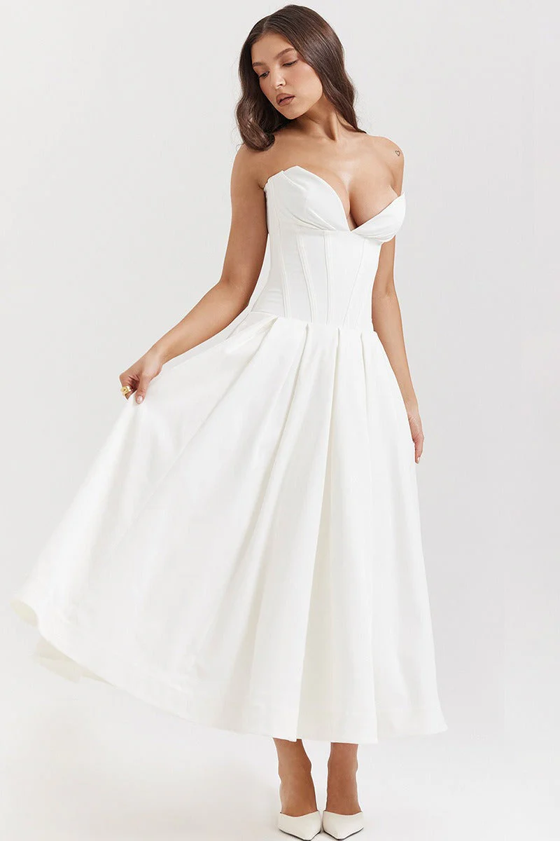Strapless Corset A-Line Party Dress - Image 12