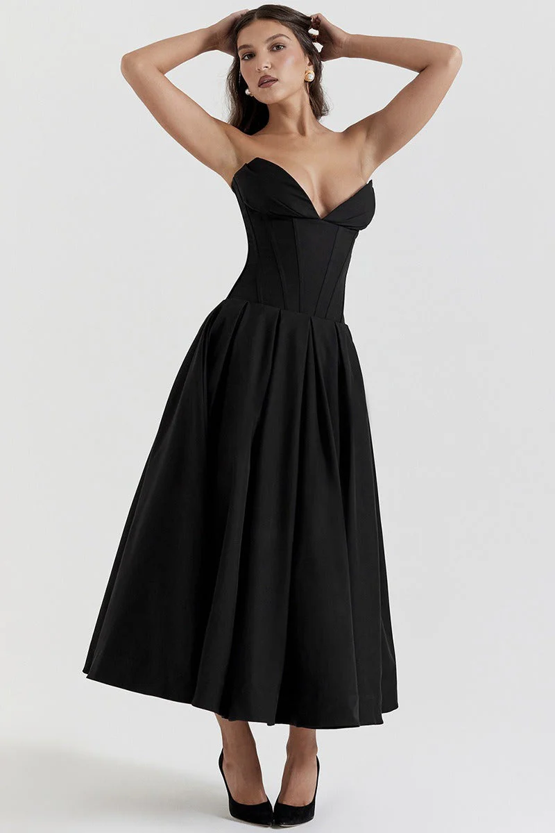 Strapless Corset A-Line Party Dress - Image 2