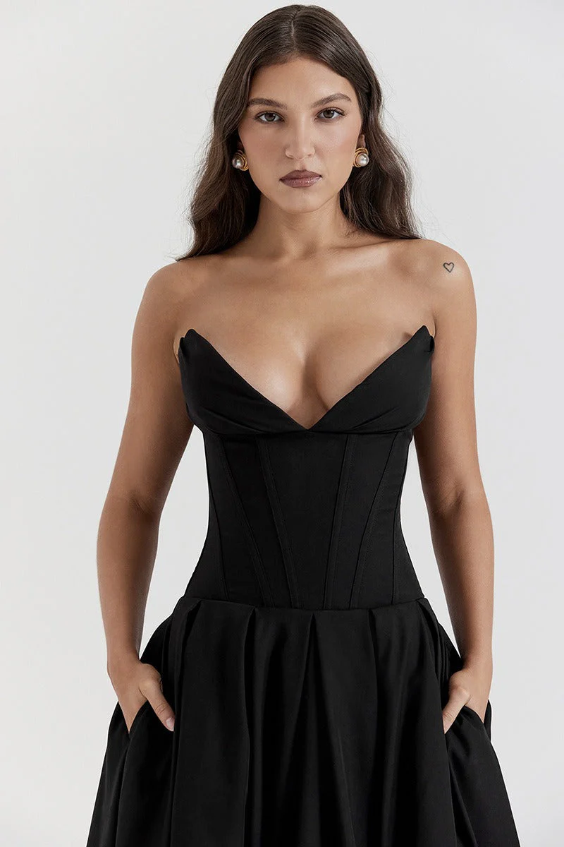 Strapless Corset A-Line Party Dress - Image 4