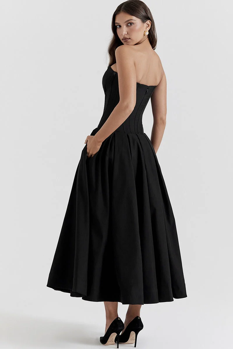 Strapless Corset A-Line Party Dress - Image 6