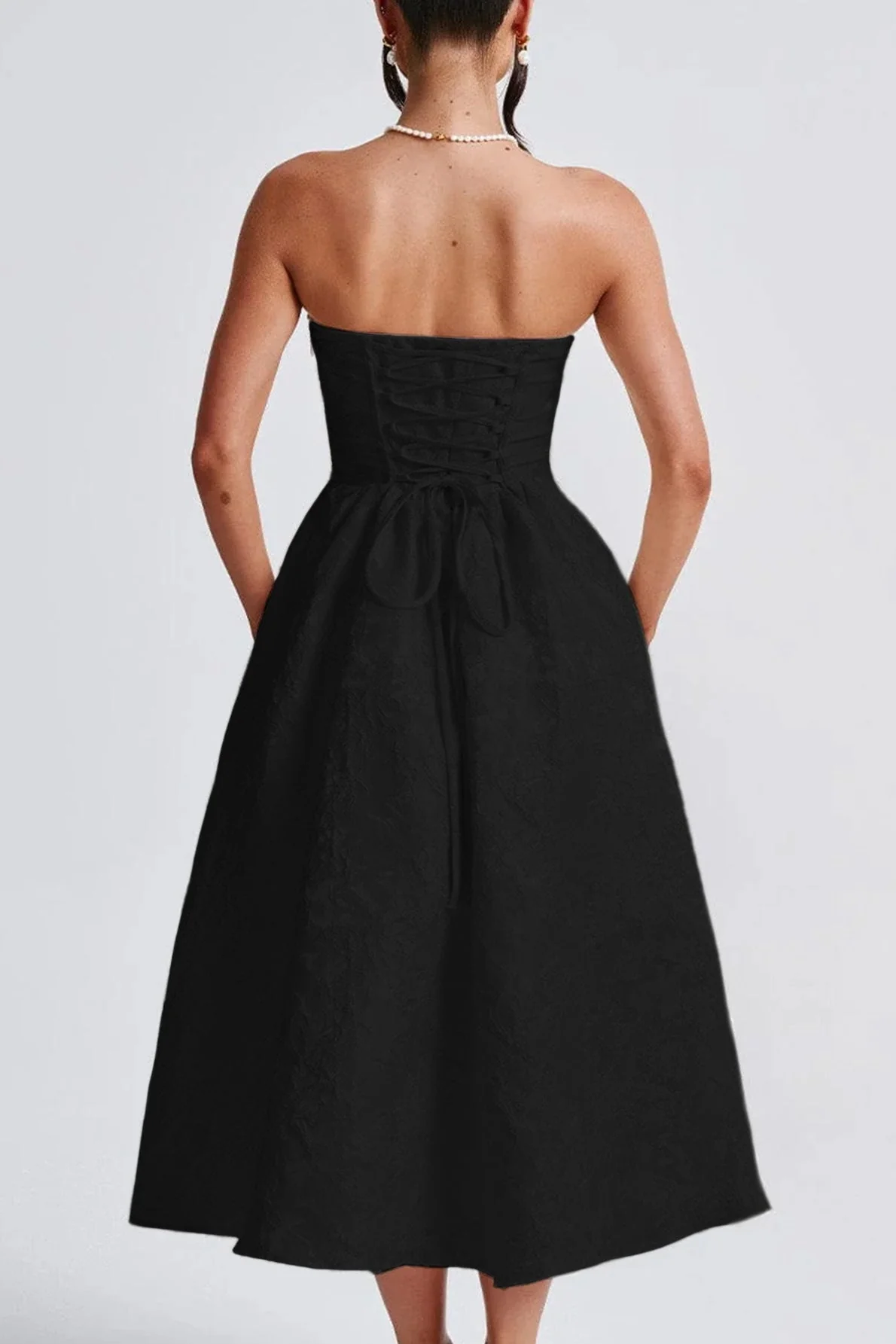Strapless Elegant Party Dress - Image 12