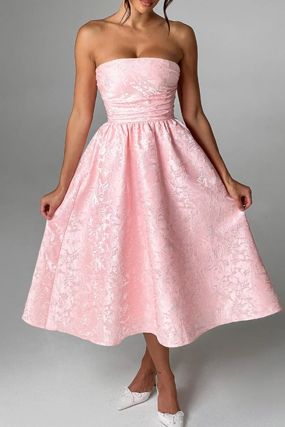 Strapless Elegant Party Dress - Image 13