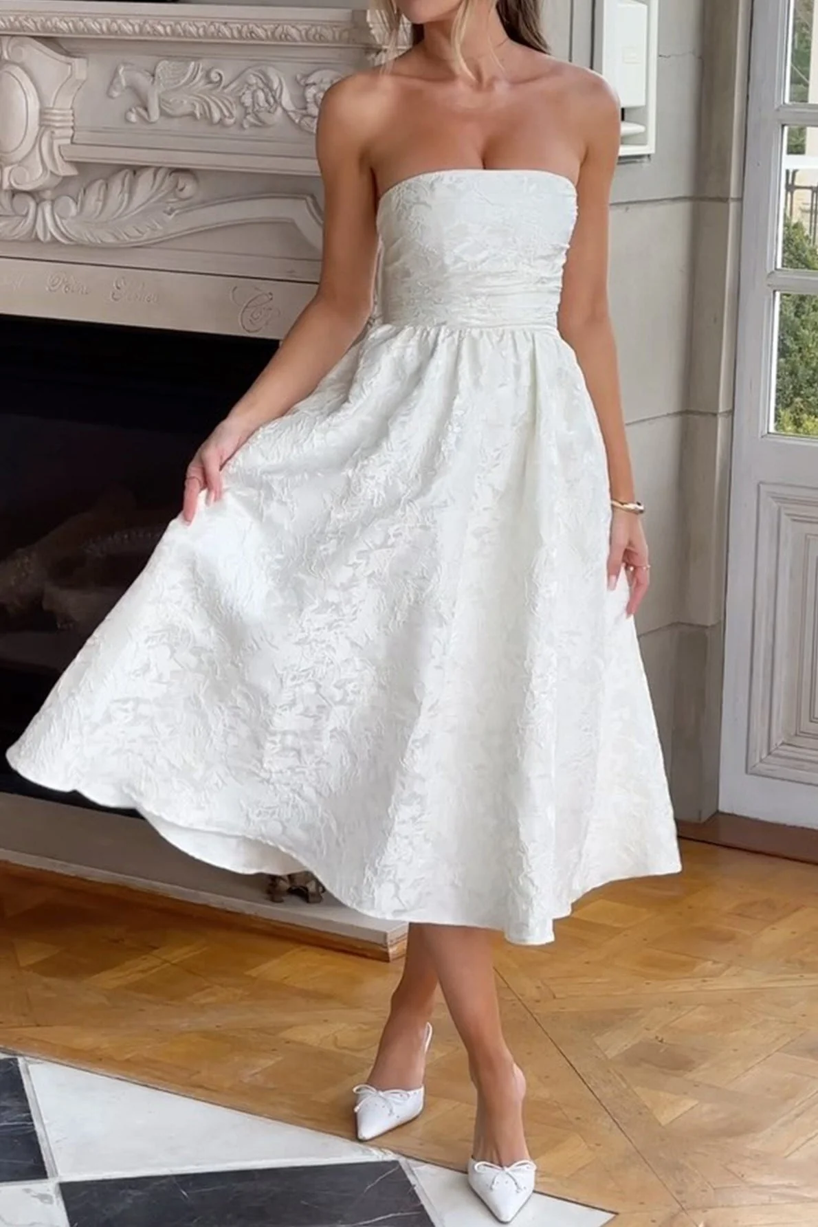 Strapless Elegant Party Dress - Image 7