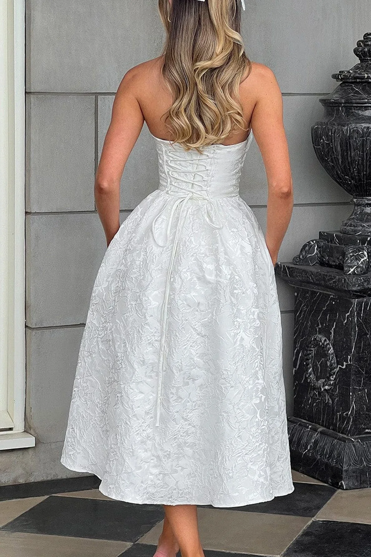 Strapless Elegant Party Dress - Image 9