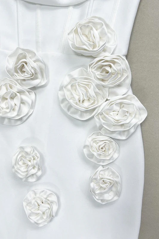 Strapless Floral Bandage Party Dress - Image 8