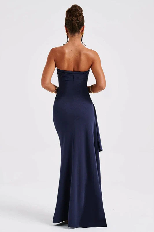 Strapless High Slit Maxi Party Dress - Image 10