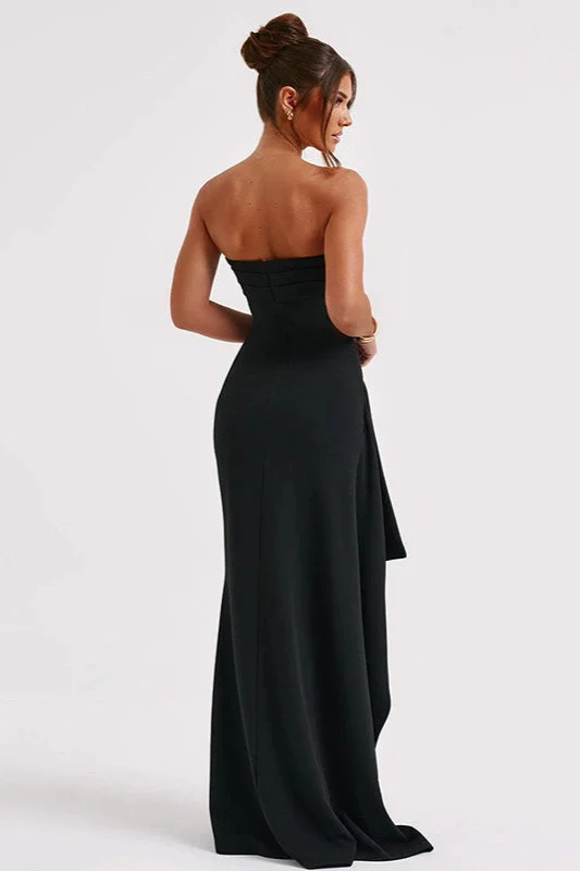 Strapless High Slit Maxi Party Dress - Image 13