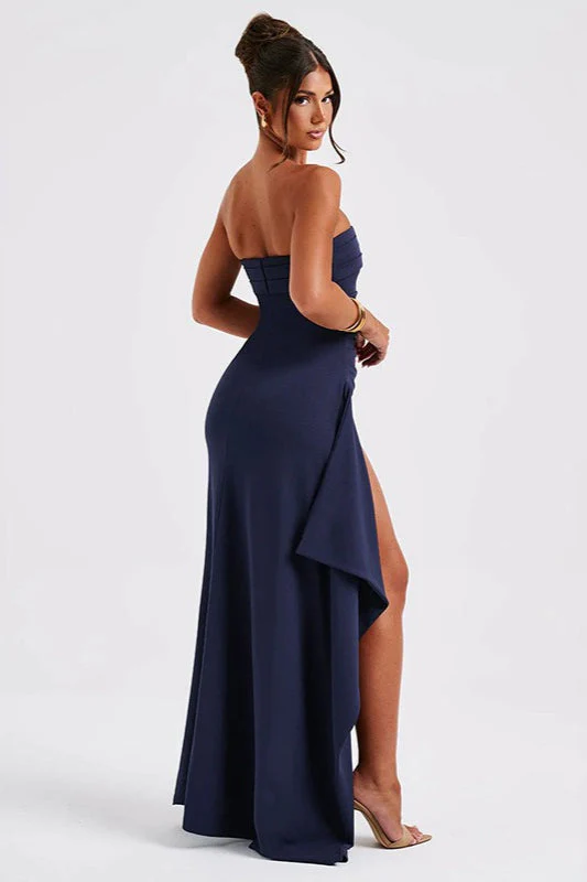 Strapless High Slit Maxi Party Dress - Image 9