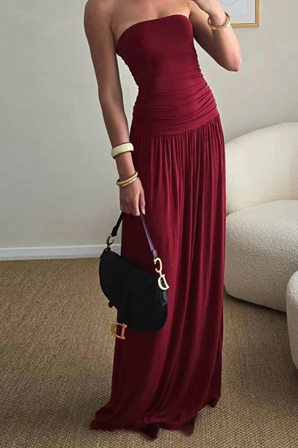 Strapless Off Shoulder Maxi Formal Dress - Image 3