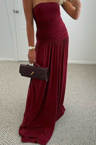 Strapless Off Shoulder Maxi Formal Dress - Image 4
