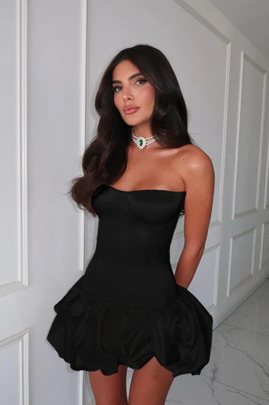 Strapless Ruched A-Line Party Dress - Image 5