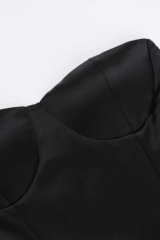 Strapless Ruched A-Line Party Dress - Image 9