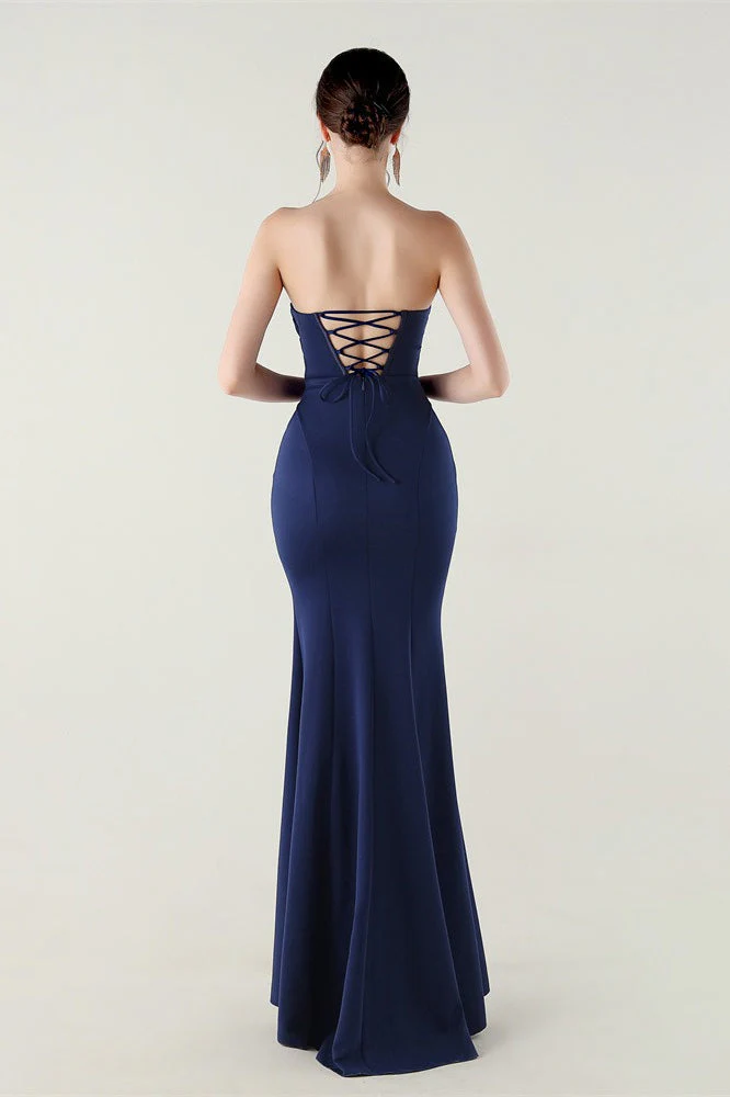 Strapless Sweetheart Pleated Party Dress - Image 22