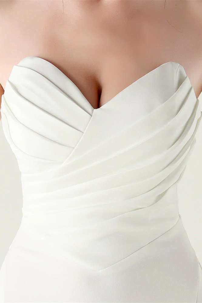 Strapless Sweetheart Pleated Party Dress - Image 23