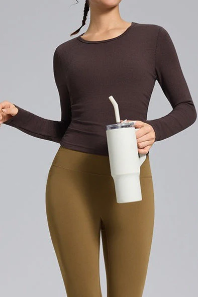 Stretch Round Neck Knit Top - Image 12