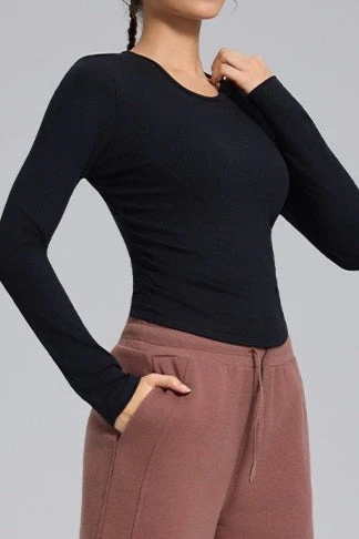 Stretch Round Neck Knit Top - Image 16