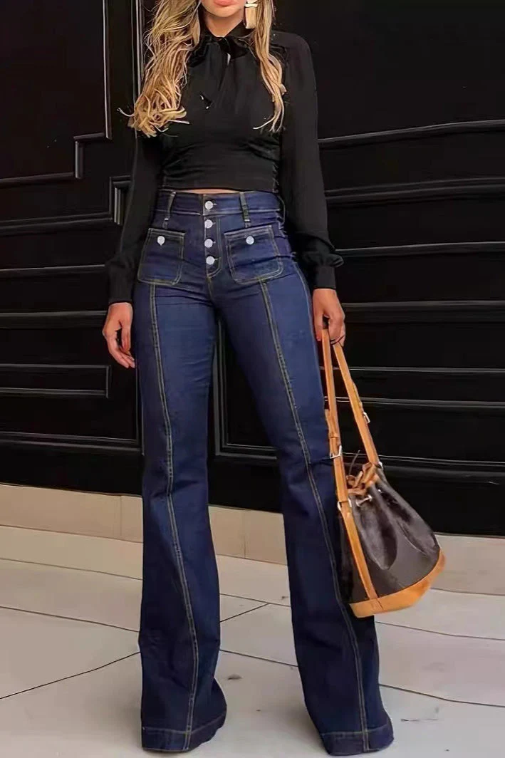 Stretch Slim Fit Flare Jeans - Image 2