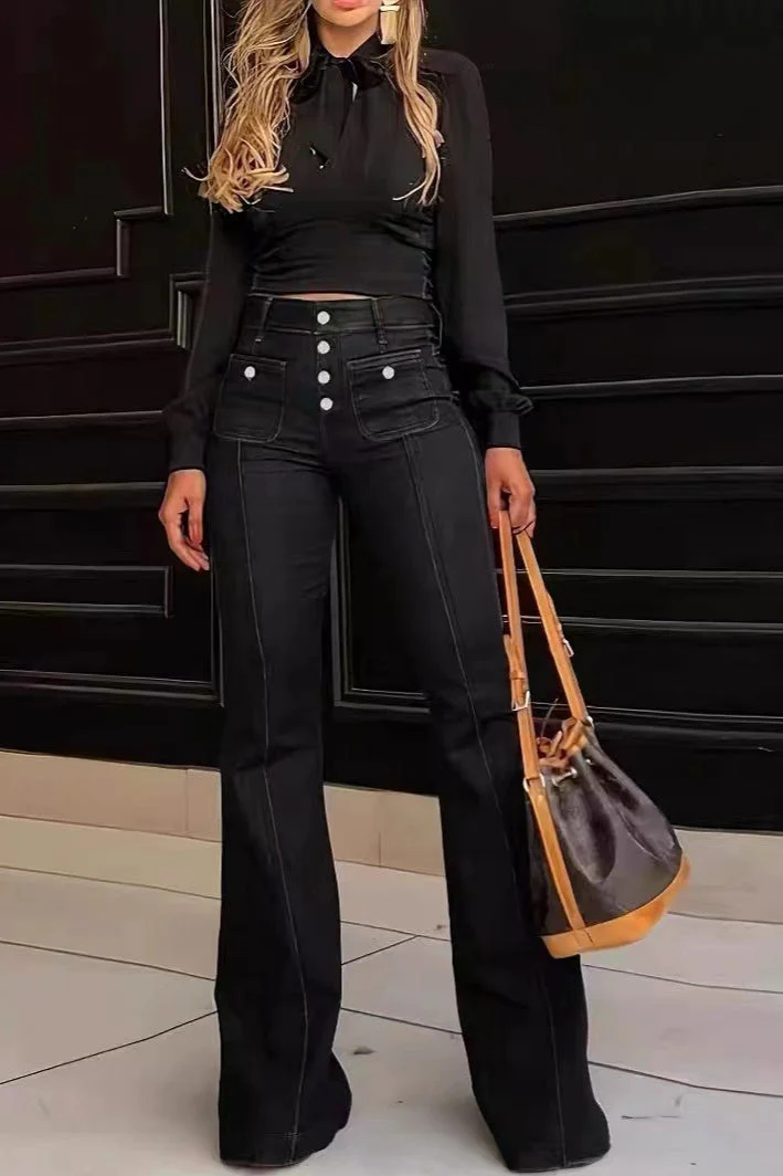 Stretch Slim Fit Flare Jeans - Image 3