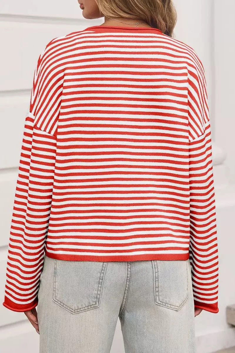 Striped Color Block Cardigan - Image 2