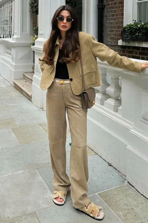 Suede Lapel Vintage Jacket - Image 6