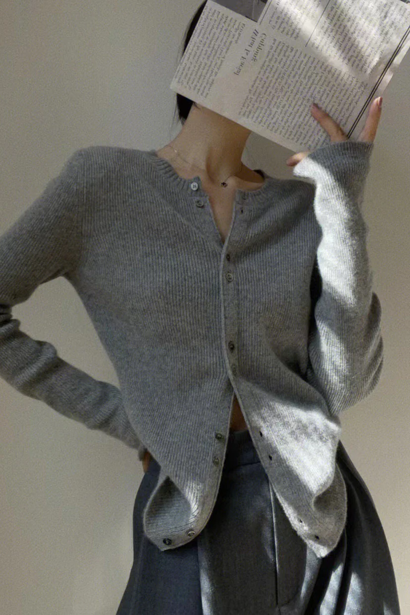 Tailored Knit Cardigan - Image 2